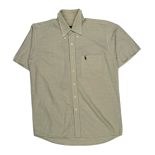 Ralph Lauren Checked Short Sleeve Shirt - Medium Beige Cotton