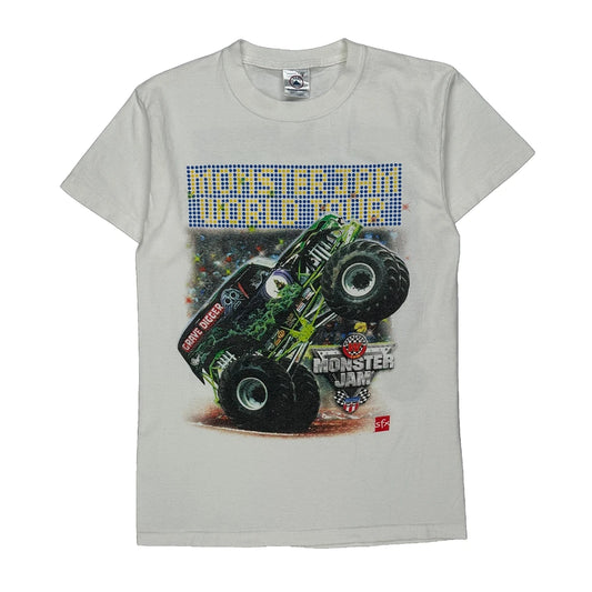 Monster Jam Delta Graphic T-Shirt - Small White Cotton