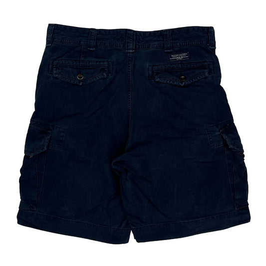 Polo By Ralph Lauren Cargo Shorts - 34W 9L Blue Cotton