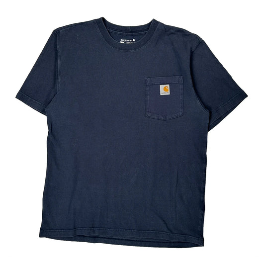 Vintage Carhartt T-Shirt - Medium Navy Cotton