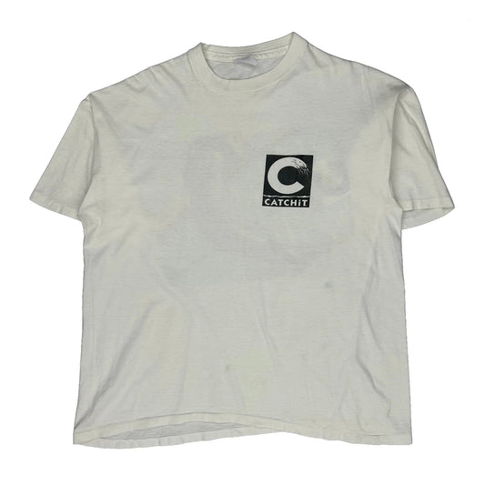 Vintage Surfing Unbranded Graphic T-Shirt - XL White Cotton