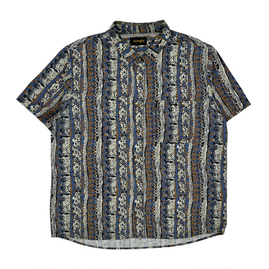 Wrangler Short Sleeve Shirt - XL Multicoloured Cotton