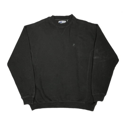 Fila Sweatshirt - 2XL Black Cotton Blend