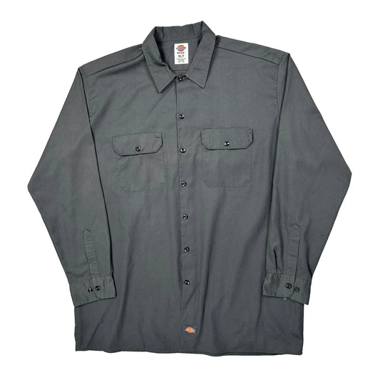 Dickies Shirt - XL Grey Polyester Blend