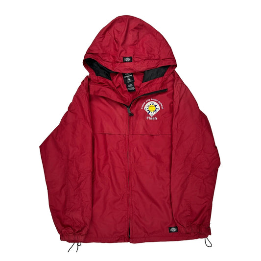 Foster City Youth Softball Flash Dickies Windbreaker - XL Red Polyester