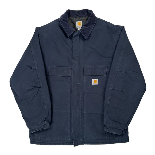 Vintage Carhartt Tall Jacket - XL Navy Cotton