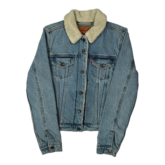 Vintage Levis Sherpa Lined Denim Jacket - XS Blue Denim