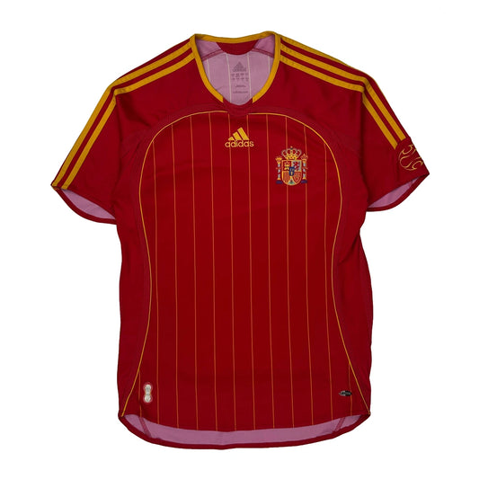 Spain National Team Adidas 2006-08 Home Football Shirt - XS Red Polyester