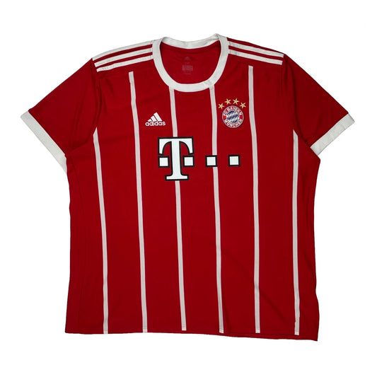 Bayern Munchen Adidas 2017-18 Home Football Shirt - 2XL Red Polyester