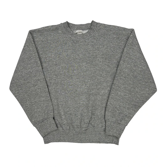 Blank Fruit Of The Loom Sweatshirt - Medium Grey Cotton Blend