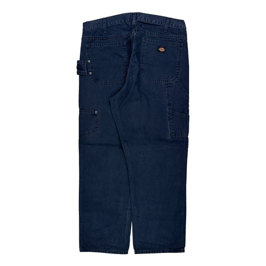 Dickies Carpenter Trousers - 36W 30L Blue Cotton