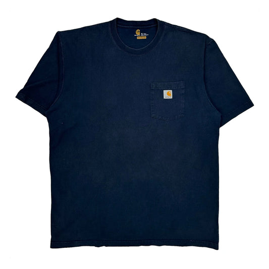 Vintage Carhartt Tall T-Shirt - XL Navy Cotton