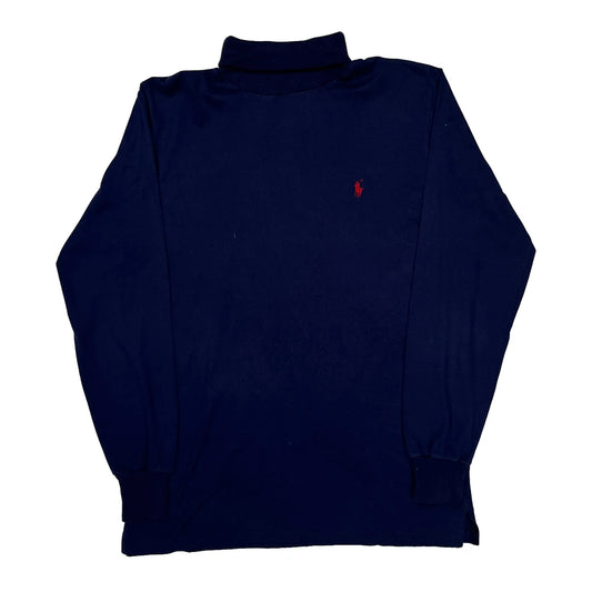 Polo By Ralph Lauren Rollneck - Large Navy Cotton