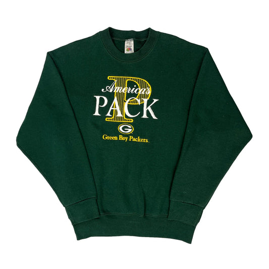 Green Bay Packers Fruit Of The Loom Football Sweatshirt - Medium Green Cotton Blend