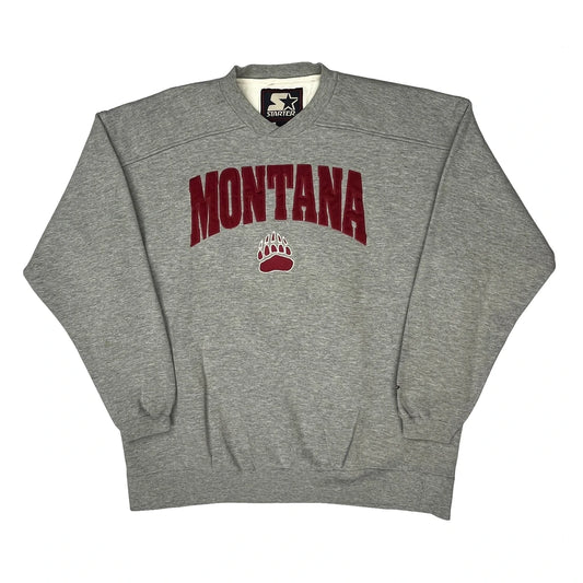 Montana Starter College Sweatshirt - XL Grey Cotton Blend
