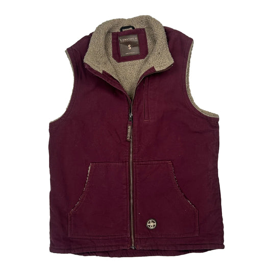 Lincoln Workwear Jacket - Small Burgundy Cotton