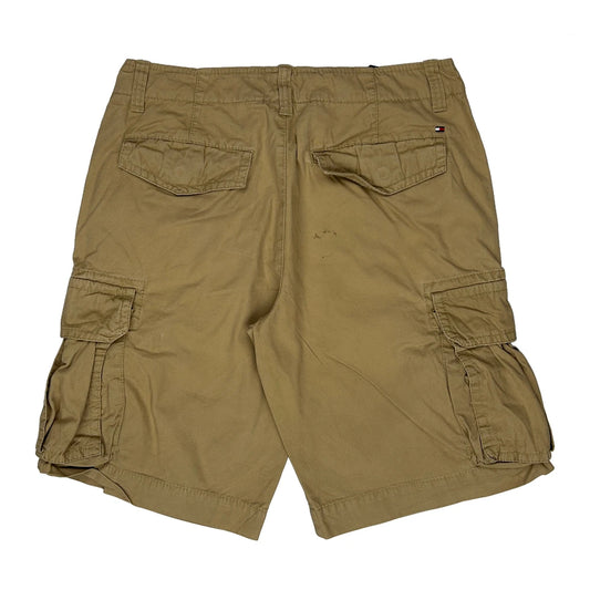 Tommy Hilfiger Cargo Shorts - 32W 10L Khaki Cotton