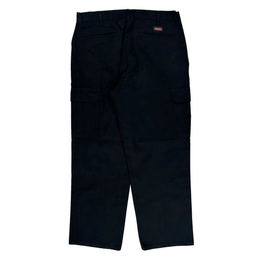 Dickies Cargo Trousers - 34W 31L Black Cotton