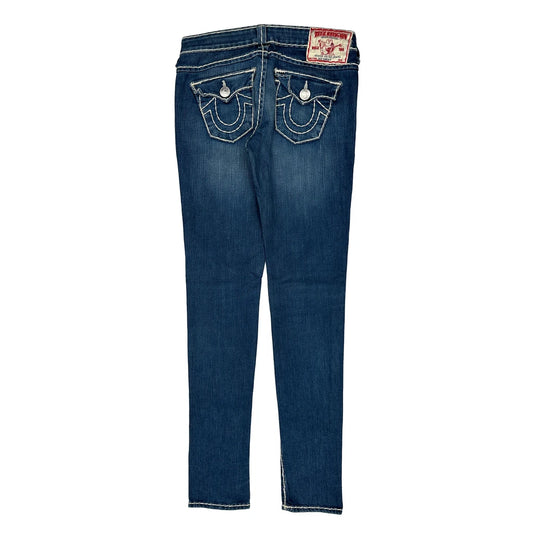 True Religion Skinny Jeans - 30W UK 8 Blue Cotton