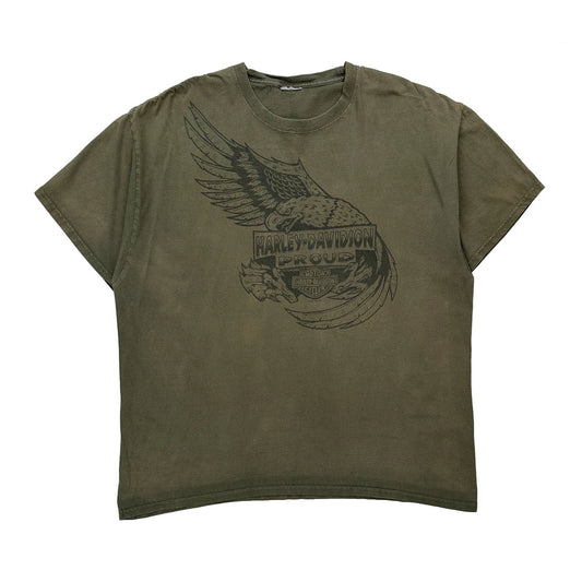 Durango Colorado Harley Davidson Graphic T-Shirt - XL Green Cotton