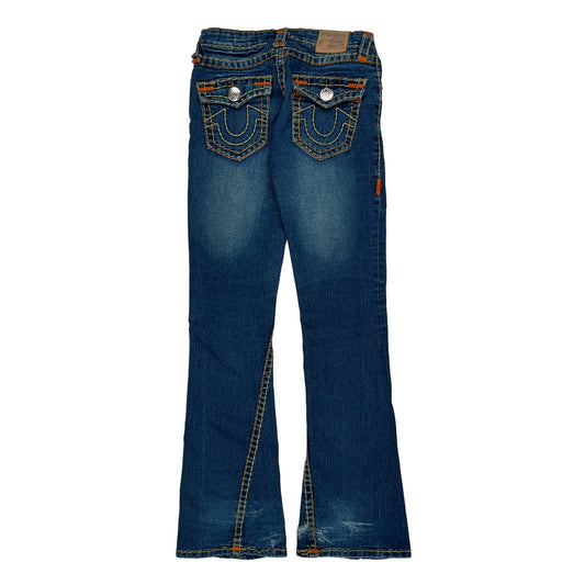 Vintage True Religion Contrast Stitch Jeans - 28W 32L Blue Denim