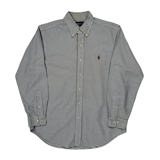 Ralph Lauren Checked Shirt - Large White Cotton