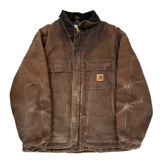 Made In USA Carhartt Jacket - Large Brown Cotton