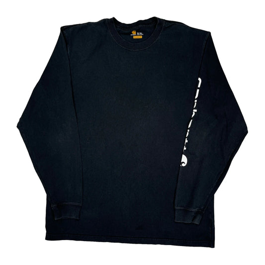 Original Fit Carhartt Tall Long Sleeve T-Shirt - XL Black Cotton