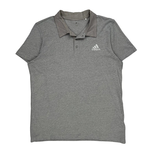 Climacool Adidas Polo Shirt - XL Grey Polyester