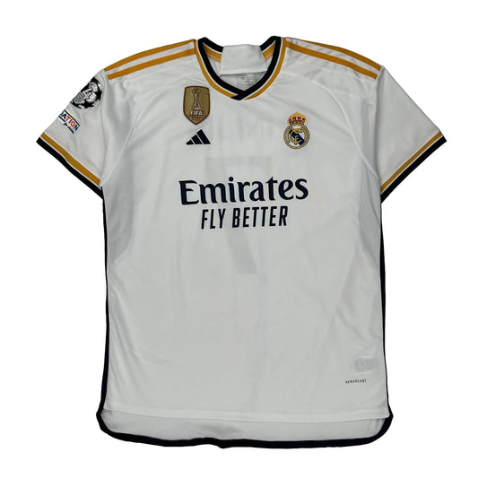 Real Madrid Adidas 2023-24 Vini Jr Home Football Shirt - 2XL White Polyester