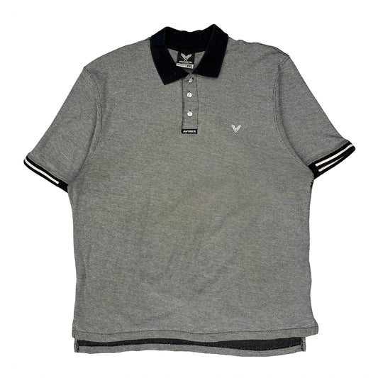 Vintage Avirex Polo Shirt - 2XL Grey Cotton