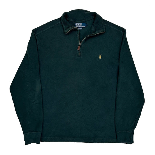 Polo By Ralph Lauren 1/4 Zip - Medium Green Cotton