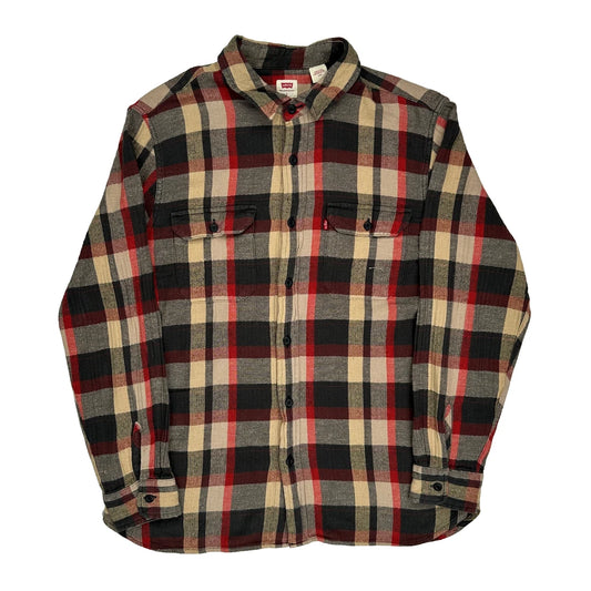 Levis Checked Flannel Shirt - Large Multicoloured Cotton