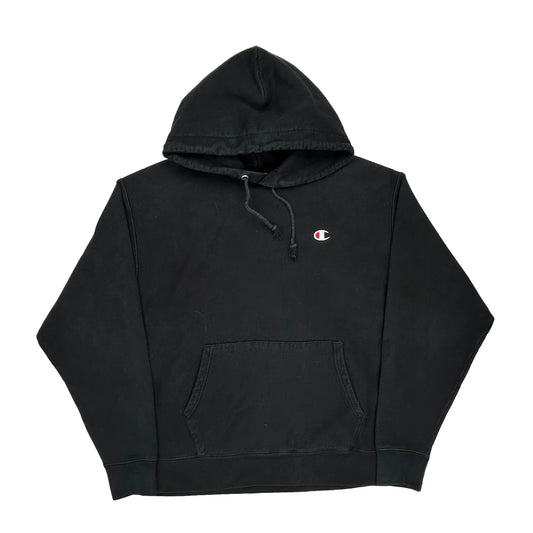 Reverse Weave Champion Hoodie - XL Black Cotton Blend