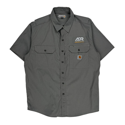 Carhartt Short Sleeve Shirt - Large Grey Cotton