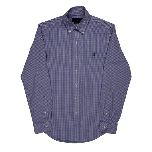 Ralph Lauren Checked Shirt - Small Blue Cotton
