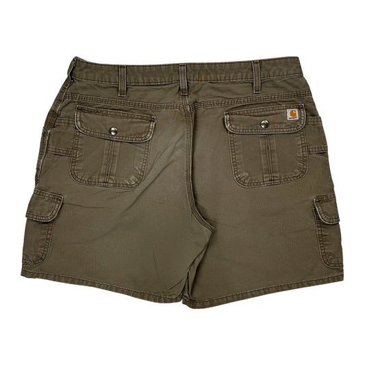 Carhartt Cargo Shorts - 33W UK 14 Khaki Cotton