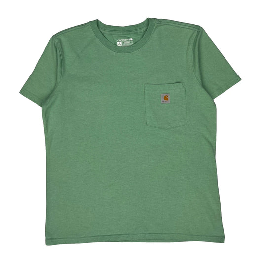Carhartt T-Shirt - Large Green Cotton