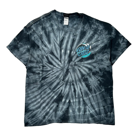 Santa Cruz Tie-Dye T-Shirt - XL Black Cotton