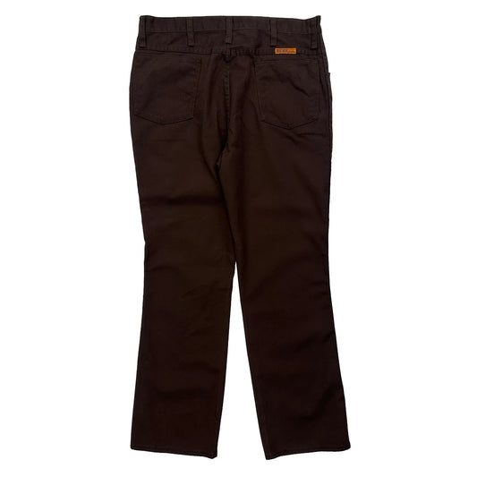 Wrangler Work Trousers - 34W 30L Brown Cotton