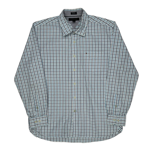 Tommy Hilfiger Checked Shirt - XL Blue Cotton