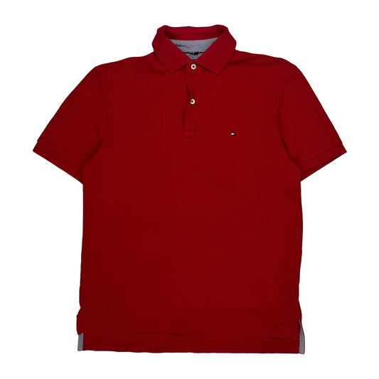 Tommy Hilfiger Polo Shirt - Small Red Cotton