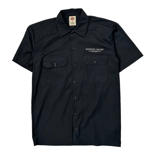Dickies Short Sleeve Shirt - Small Black Polyester Blend