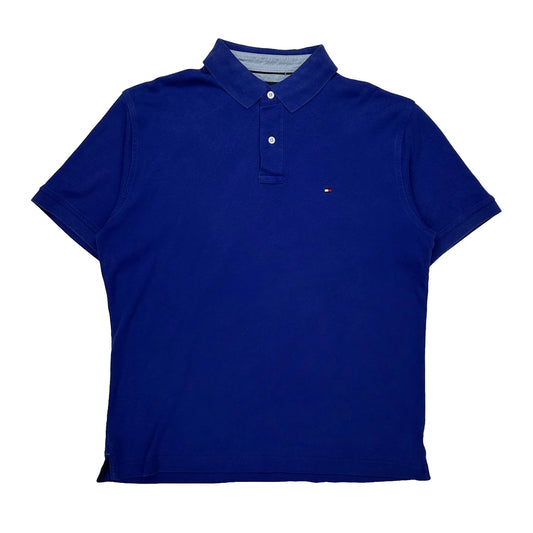 Vintage Tommy Hilfiger Polo Shirt - Large Blue Cotton
