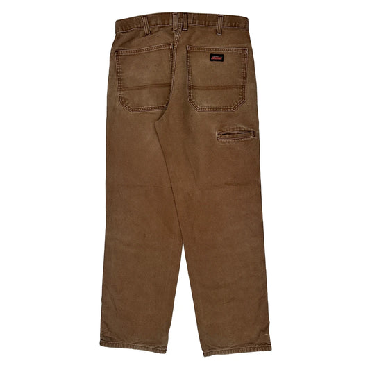 Dickies Carpenter Trousers - 32W 31L Brown Cotton