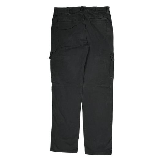 Wrangler Cargo Trousers - 34W 34L Black Cotton