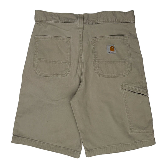 Carhartt Baggy Carpenter Shorts - 29W 9L Beige Cotton