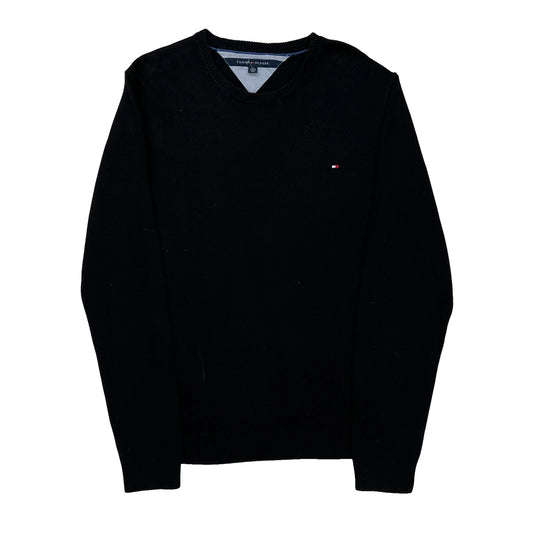 Vintage Tommy Hilfiger Jumper - XL Black Cotton