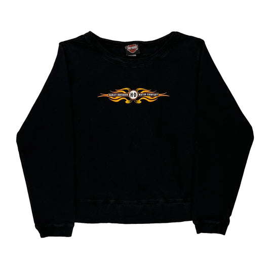 Made In USa Vehicle Operations York, Pa Harley Davidson Graphic Sweatshirt - Medium Black Cotton