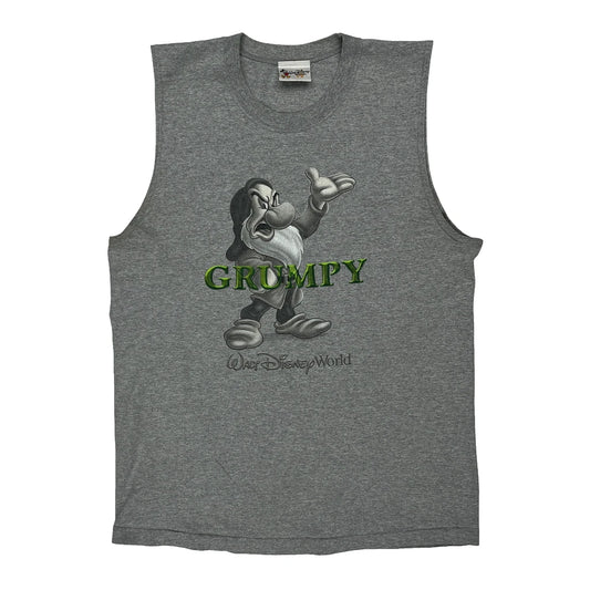 Grumpy Character Disney Cartoon Vest - Medium Grey Cotton